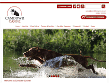 Tablet Screenshot of camddwrcanine.co.uk